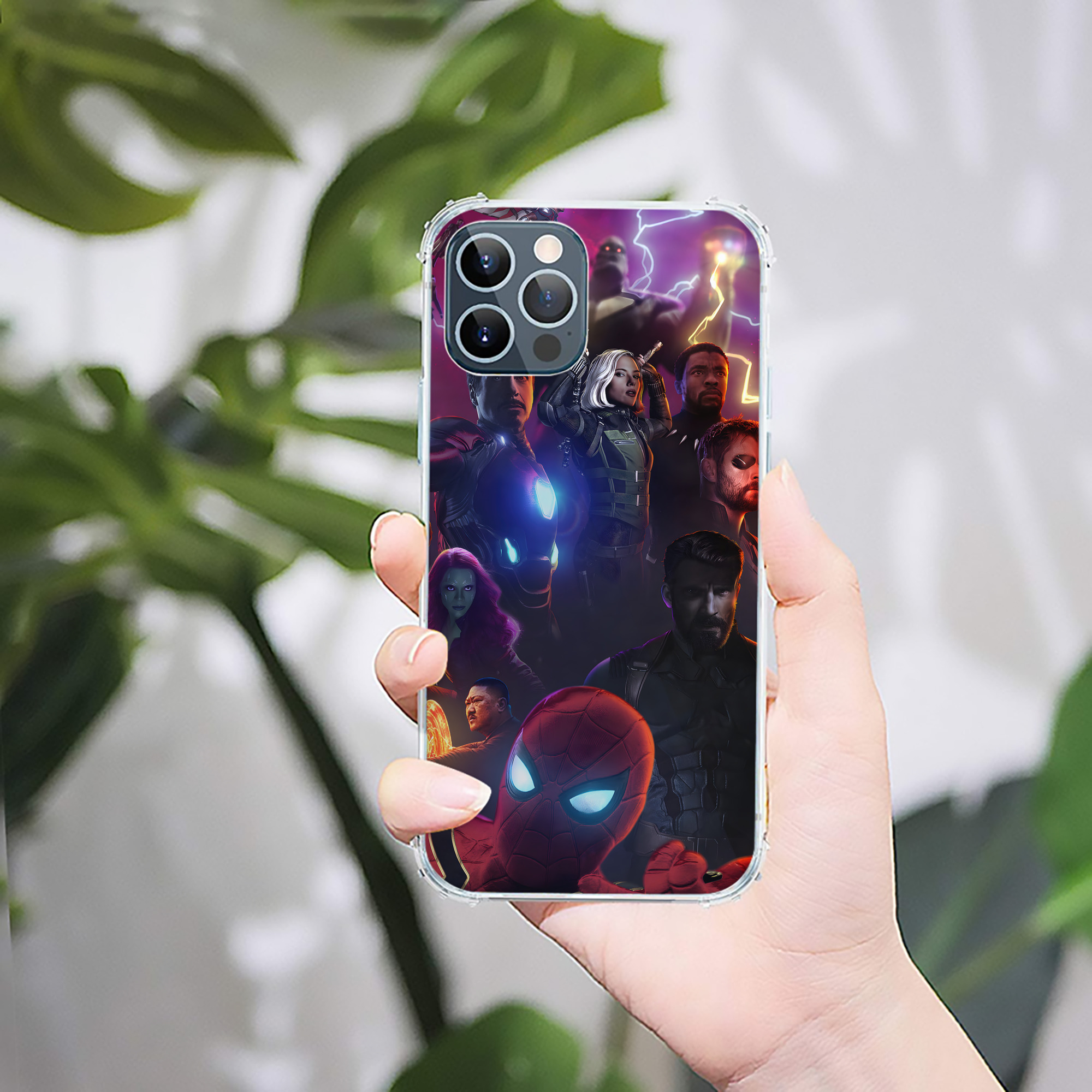 （画像用） アベンジャーズ The Avengers 【iPhone 12シリーズ対応】透明スマホケース（クリアソフトケース）